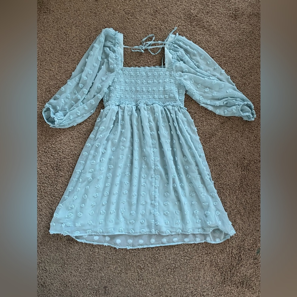 Light blue smocked dress